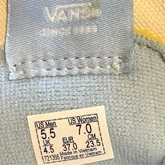 Vans SK8-Hi Tapered Denim Destroy Sneakers Women 7 Unisex Lace Up Retro Classic - Picture 12 of 13